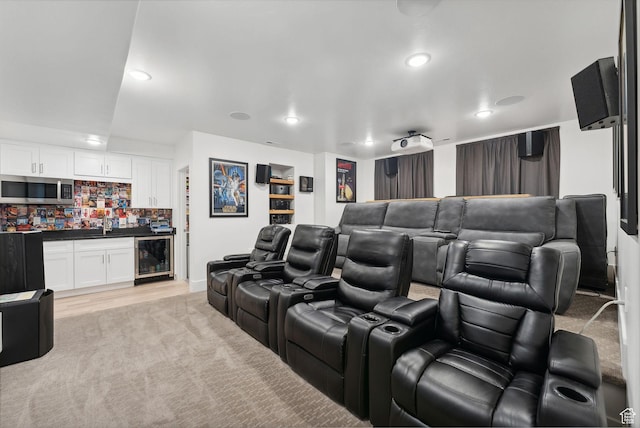 786 S 820 E, Pleasant Grove, UT 84062 - home theater with wet bar, beverage cooler, recessed lighting, and light carpet