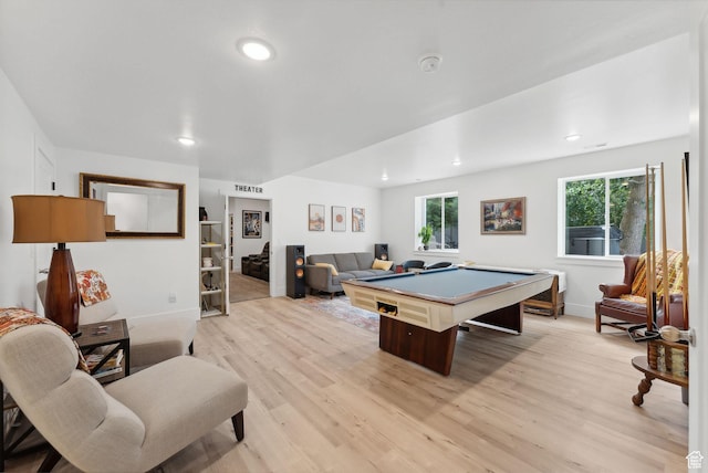 786 S 820 E, Pleasant Grove, UT 84062 - game room featuring pool table, light wood-style flooring, recessed lighting, and baseboards