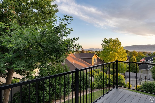 786 S 820 E, Pleasant Grove, UT 84062 - balcony at dusk featuring a mountain view