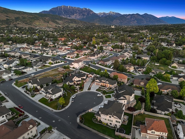 786 S 820 E, Pleasant Grove, UT 84062 - aerial view of property's location featuring a mountain backdrop and nearby suburban area