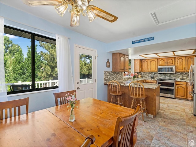 1735 Hayes Dr, Layton, UT 84040 - dining room featuring a ceiling fan