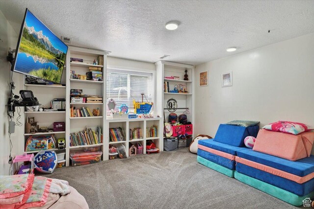 1171 N 900 W, Clinton, UT 84015 - game room with carpet and a textured ceiling