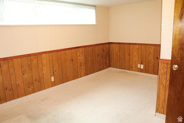 210 N 825 E, American Fork, UT 84003 - carpeted empty room with wainscoting, wallpapered walls, and wooden walls
