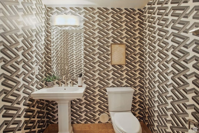 333 E Stanton Ave S, Salt Lake City, UT 84111 - half bathroom featuring toilet and tile patterned flooring