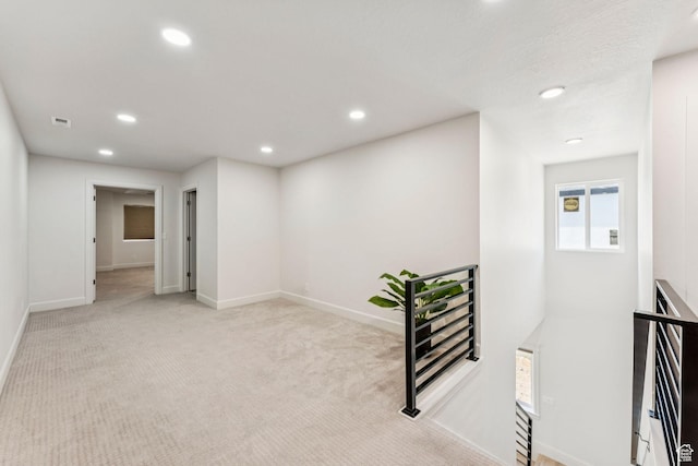 105 S 600 E, Provo, UT 84606 - hall featuring an upstairs landing, recessed lighting, carpet floors, and baseboards