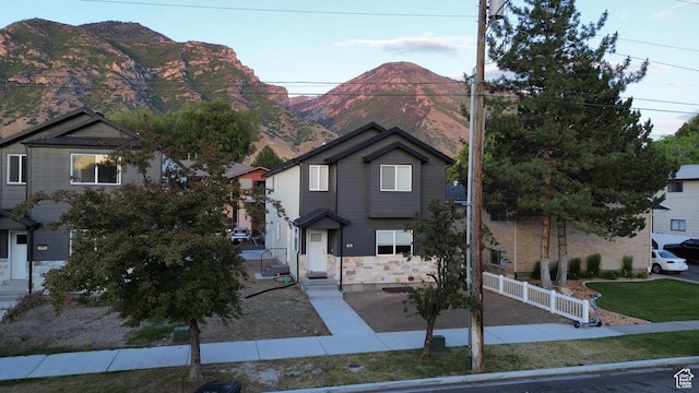 105 S 600 E, Provo, UT 84606 - townhome / multi-family property with a mountain view and stone siding