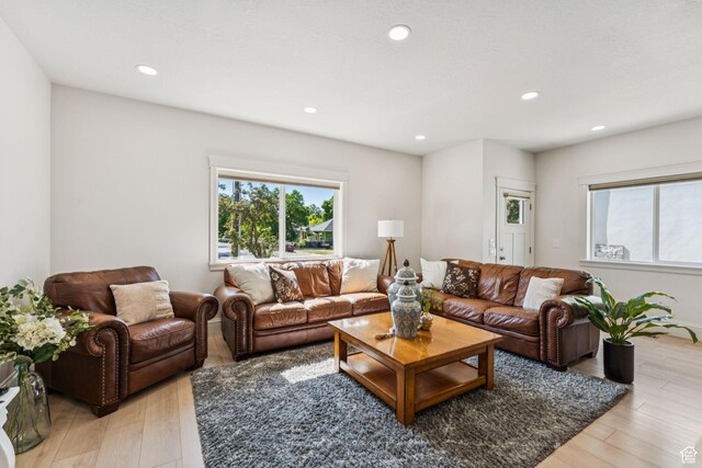 105 S 600 E, Provo, UT 84606 - living room with light wood-style flooring and recessed lighting