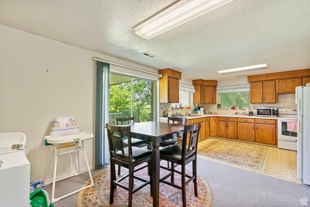 2718 E 200 N, Layton, UT 84040 - dining room featuring a textured ceiling