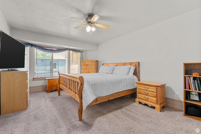 14008 S Emmeline Dr, Herriman, UT 84096 - carpeted bedroom with a textured ceiling, a ceiling fan, and baseboards