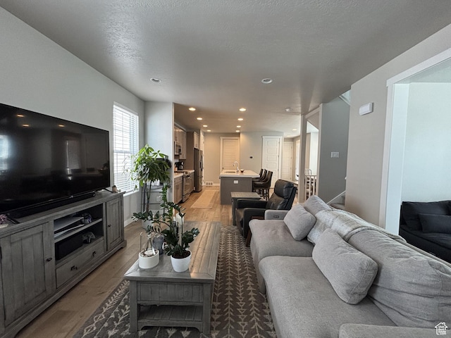 11603 S Outfitter Way S, Jordan, UT 84009 - living area with light wood-style floors and recessed lighting