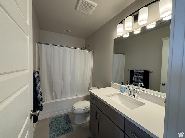 11603 S Outfitter Way S, Jordan, UT 84009 - full bathroom with vanity, toilet, shower / bath combination with curtain, and tile patterned floors
