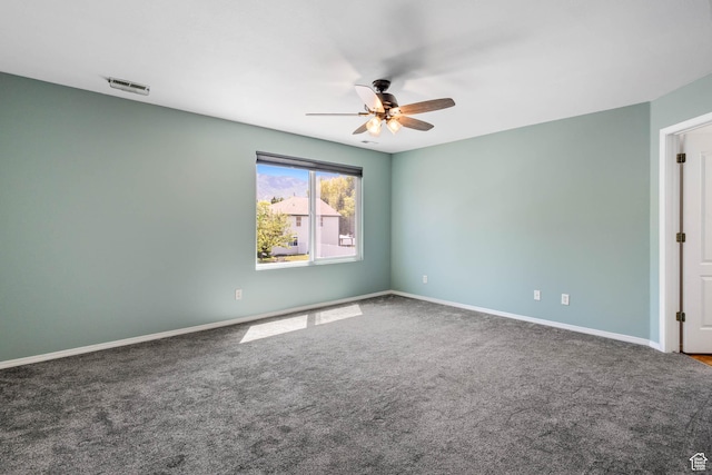 410 Wheatridge Rd, Stansbury Park, UT 84074 - unfurnished room with a ceiling fan, carpet flooring, and baseboards
