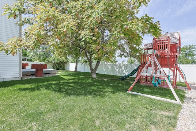 410 Wheatridge Rd, Stansbury Park, UT 84074 - view of yard with a playground
