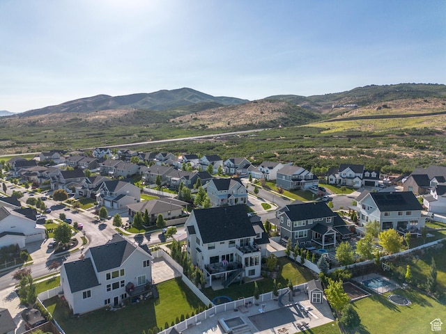 12184 N Bridgegate Way, Highland, UT 84003 - aerial view of residential area with a mountainous background