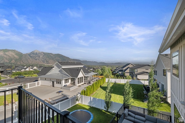 12184 N Bridgegate Way, Highland, UT 84003 - balcony featuring a residential view and a mountain view