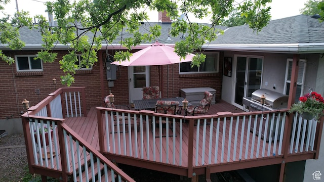 3243 S 200 W, Bountiful, UT 84010 - wooden deck with a grill