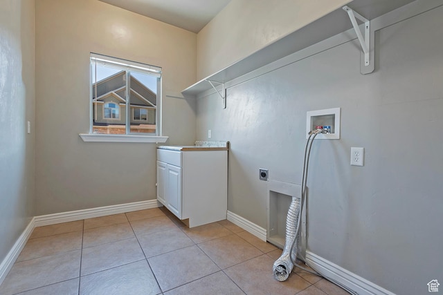 3423 W Mount Cortina Way, Riverton, UT 84065 - washroom featuring electric dryer hookup, washer hookup, light tile patterned floors, and baseboards