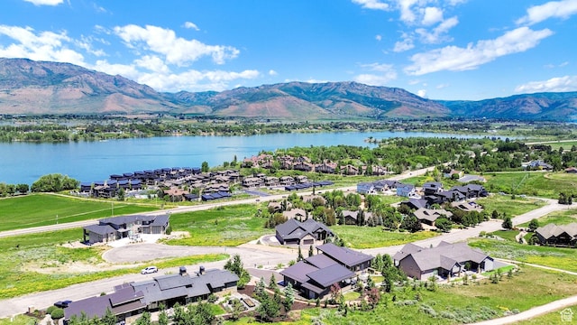 6339 E Quail Ln, Huntsville, UT 84317 - aerial view of residential area with a water and mountain view
