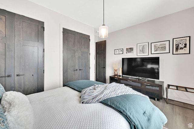 6339 E Quail Ln, Huntsville, UT 84317 - bedroom with wood finished floors, baseboards, and a closet