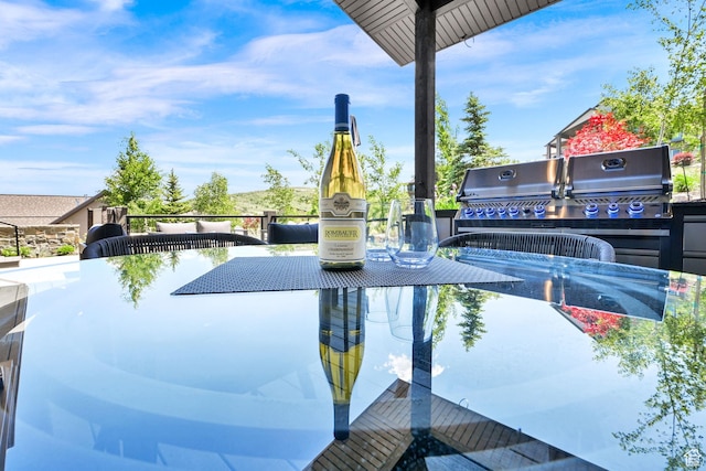 6339 E Quail Ln, Huntsville, UT 84317 - view of patio / terrace featuring grilling area and outdoor dining space