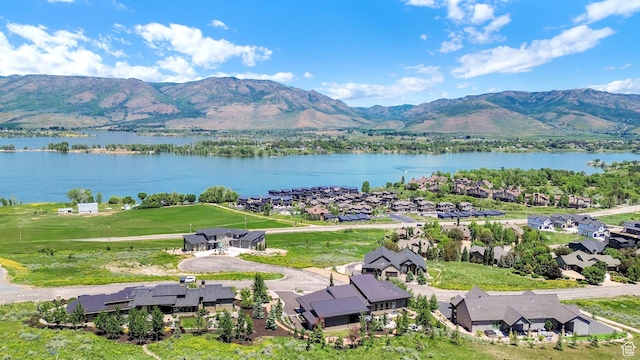 6339 E Quail Ln, Huntsville, UT 84317 - aerial view of residential area with a water and mountain view