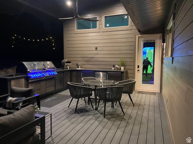 6339 E Quail Ln, Huntsville, UT 84317 - deck with outdoor dining area and a sink