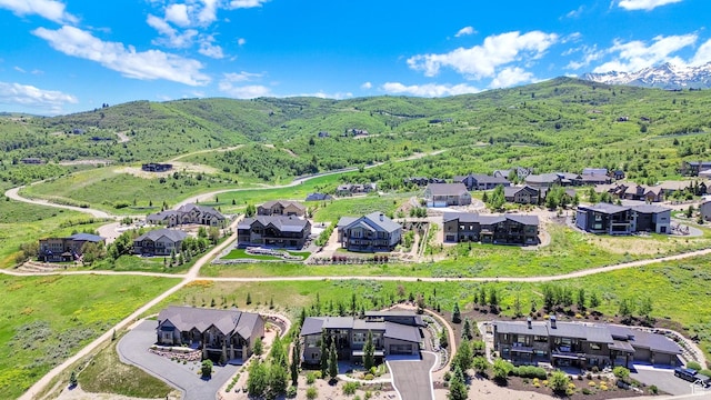 6339 E Quail Ln, Huntsville, UT 84317 - aerial view of residential area featuring a mountain backdrop