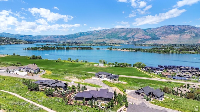 6339 E Quail Ln, Huntsville, UT 84317 - aerial view of residential area with a water and mountain view