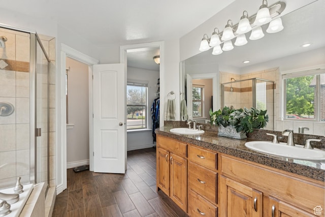 473 W 175 N, Morgan, UT 84050 - bathroom with a stall shower and double vanity