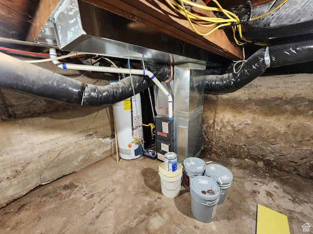 930 E 22nd St, Ogden, UT 84401 - utility room with gas water heater and heating unit
