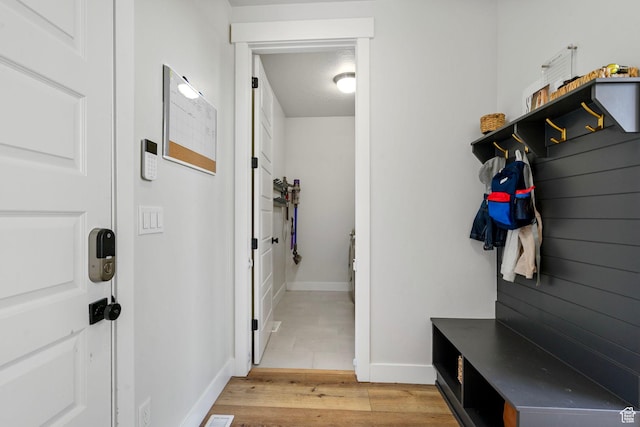 722 N Meridian Dr, Saratoga Springs, UT 84045 - mudroom featuring light wood finished floors and baseboards