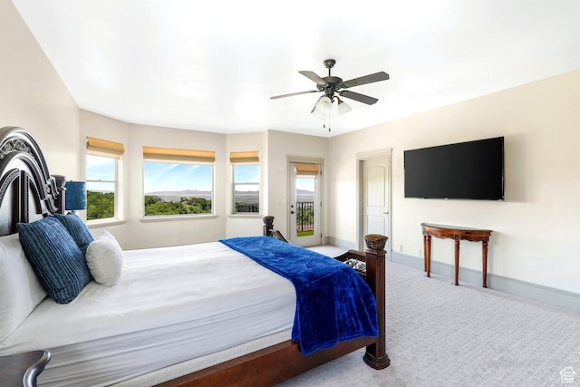 1596 E Millbrook Way S, Bountiful, UT 84010 - bedroom with carpet flooring, baseboards, and ceiling fan