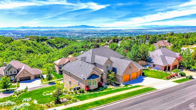 1596 E Millbrook Way S, Bountiful, UT 84010 - aerial view of property and surrounding area with a mountainous background