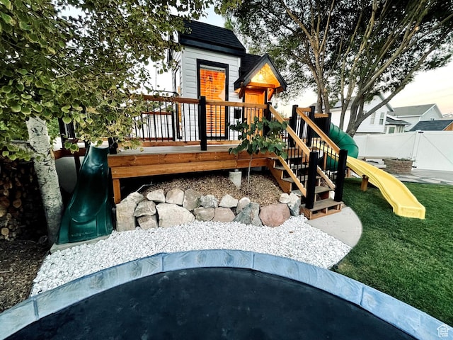 3355 E Golden Eagle Rd, Eagle Mountain, UT 84005 - view of play area featuring a deck