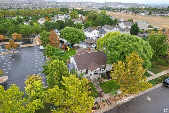 3355 E Golden Eagle Rd, Eagle Mountain, UT 84005 - aerial view of residential area featuring a mountainous background