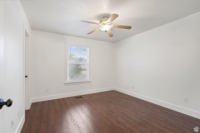 3355 E Golden Eagle Rd, Eagle Mountain, UT 84005 - empty room with a ceiling fan, baseboards, wood finished floors, and a textured ceiling