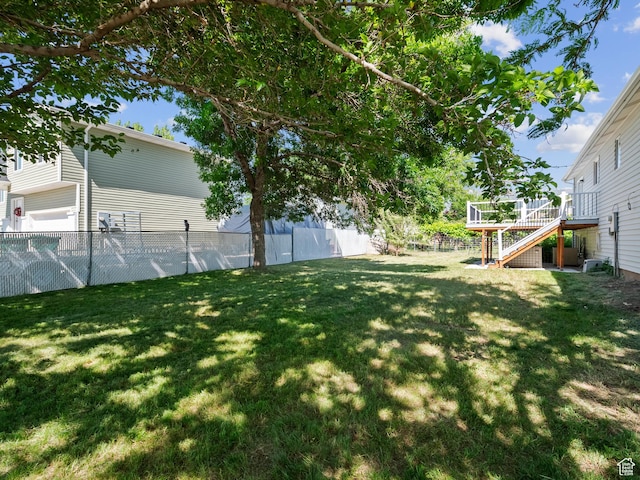 544 W 425 S, Layton, UT 84041 - view of yard featuring stairs and a wooden deck
