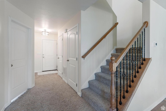 892 W Mattea, Springville, UT 84663 - staircase with carpet floors and baseboards