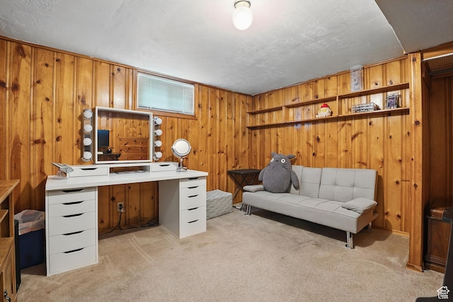 8757 W Helen Dr, Magna, UT 84044 - office area featuring light colored carpet and wood walls