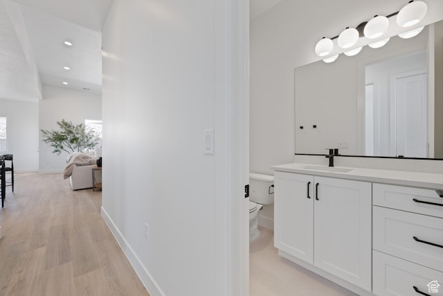 824 S 1690 W, Hurricane, UT 84737 - bathroom with vanity, wood finished floors, and recessed lighting