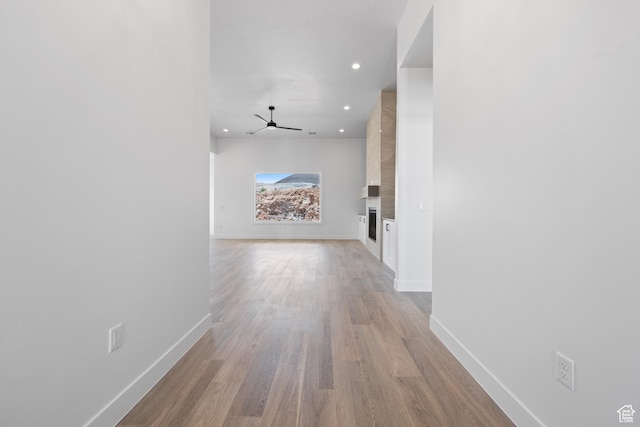 824 S 1690 W, Hurricane, UT 84737 - hall with light wood-style floors, baseboards, and recessed lighting