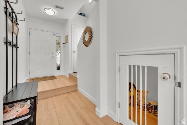 14284 S Daisyfield Dr E, Draper, UT 84020 - foyer with light wood-style flooring and baseboards