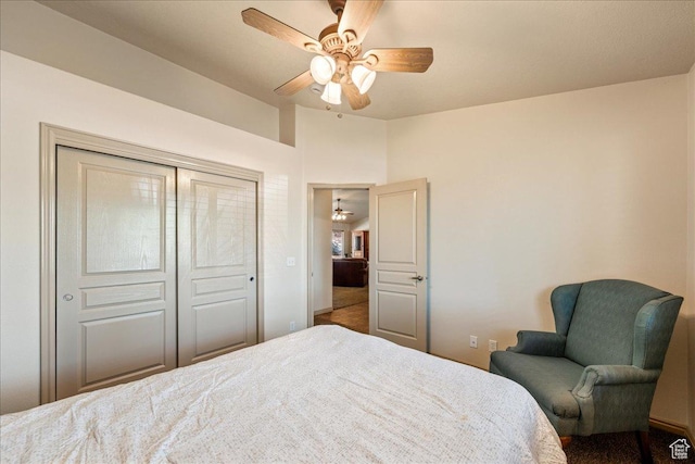 1173 W Snow Canyon Pkwy Unit 30, St George, UT 84770 - carpeted bedroom featuring a ceiling fan and a closet