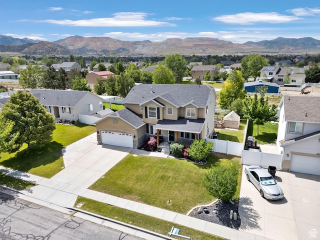 13708 S Manas Ct, Herriman, UT 84096 - aerial view of residential area with a mountainous background