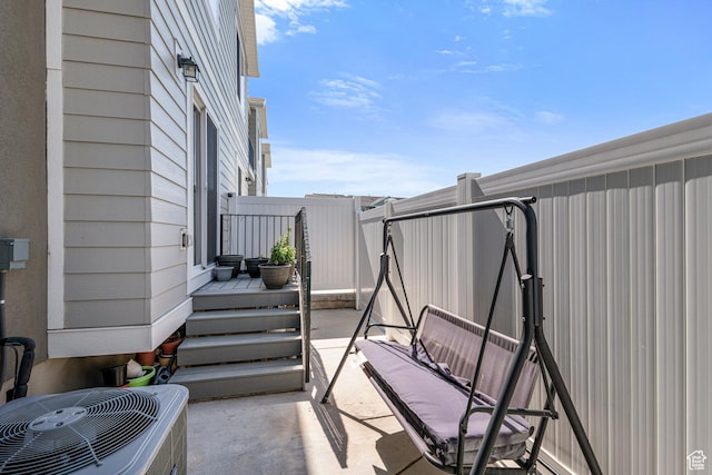 3970 W Cool Spring Ave, Lehi, UT 84043 - view of patio / terrace featuring central air condition unit