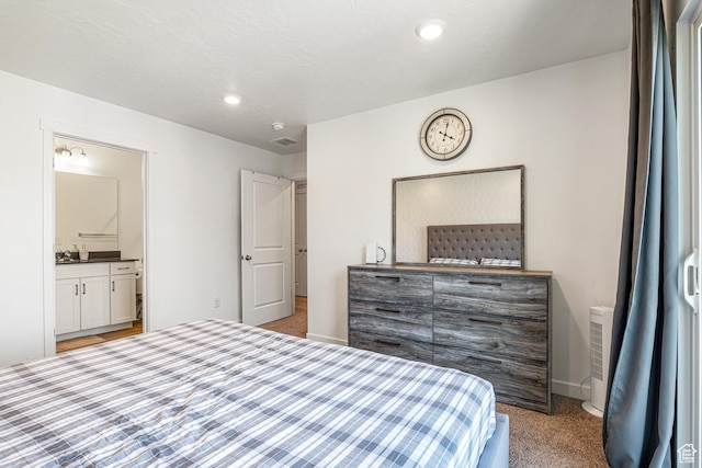 3970 W Cool Spring Ave, Lehi, UT 84043 - bedroom featuring carpet floors, ensuite bathroom, recessed lighting, and baseboards