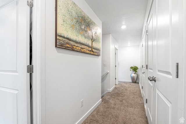 3970 W Cool Spring Ave, Lehi, UT 84043 - hallway with carpet floors, baseboards, and recessed lighting