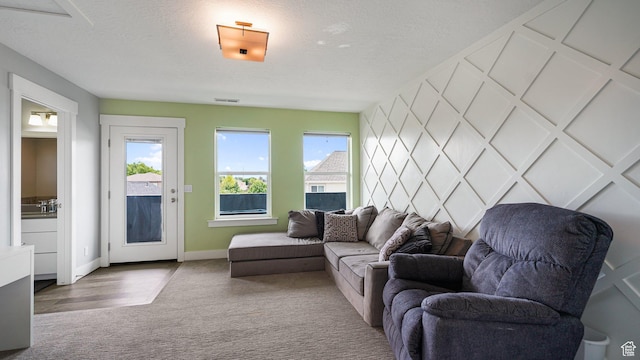 225 W 1390 N, Orem, UT 84057 - carpeted living room with baseboards and a textured ceiling