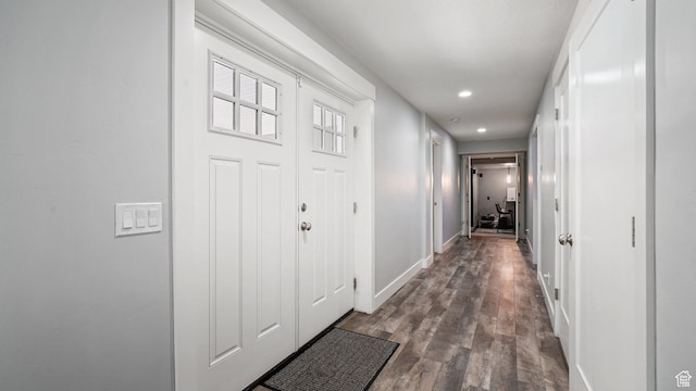 225 W 1390 N, Orem, UT 84057 - hallway with dark wood-style flooring, recessed lighting, and baseboards