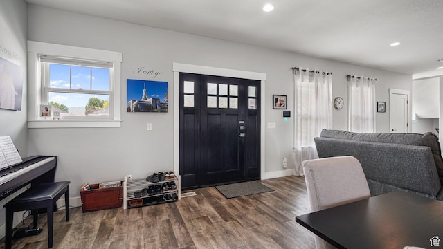 225 W 1390 N, Orem, UT 84057 - foyer entrance featuring dark wood-type flooring, recessed lighting, and baseboards